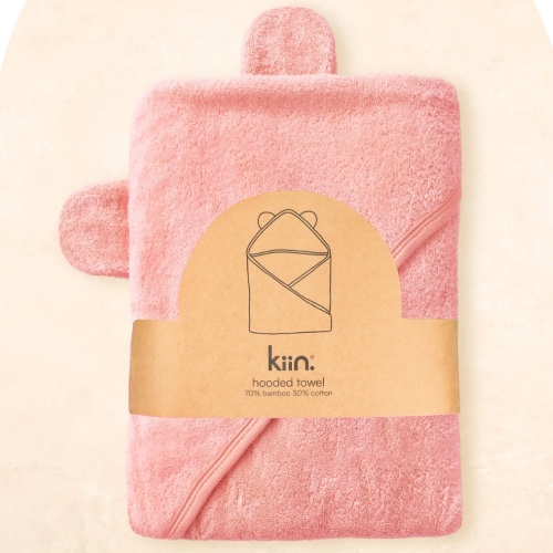 Kiin Hooded Towel in Peony